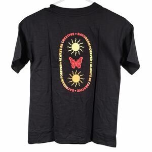 There abouts Graphic Tee Girls Medium 10/12 Black Always Creative Daydream NEW